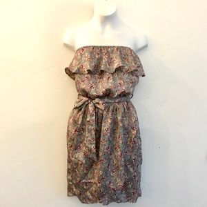 Lush Strapless Printed Mini Dress